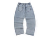 Pixel Style Genanx Gaby Frayed Side Stripe Straight Light Blue Jeans