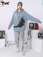 Colorful letter-printed drawstring stretch pants with waist and leg girdle cotton sweatpants