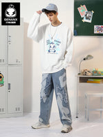 [Lightning Tide brand ×TVX joint model] Printed double-layer collar hoodie