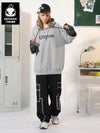 Fake two-piece striped printed hooded sleeved cotton hoodie with different materials and colors