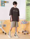 Simple basic letter-printed drawstring leather band belt five-cent shorts