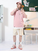 Side striped letter LOGO printed loose cotton nickel shorts