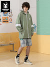 UPF50+ Color matching print hoodie can accommodate uv protective clothing