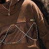 【GENANX2024NEW】Far infrared self-heating constant temperature American outdoor detachable cord mesh patchwork hoodie