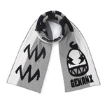 【GENANX2024NEW】Grey and white mixed English jacquard knitted scarf