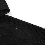 Starry Sky Sparkling Starry Sky Wax Dyed Hot Sequin Printed Mesh Hoodie