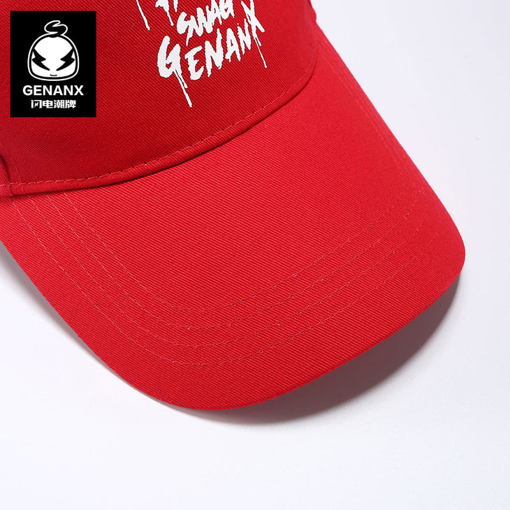 【GENANX2024NEW】Street hip-hop English printed webbing baseball cap cap