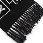 【GENANX2024NEW】Street hip-hop black and white with English fringe scarf