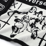 【GENANX2024NEW】Street hip-hop black and white with English fringe scarf