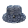 【GENANX2024NEW】Ripped print pleated textured brim Cowboy blue basin hat Fisherman's hat