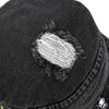 【GENANX2024NEW】Ripped print dark grey basin hat Fisherman's hat