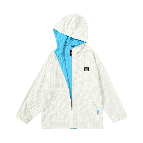 Simple style TV machine embroidered corduroy corduroy hooded jacket