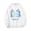 Streetwear TV letter-print couple pullover hoodie