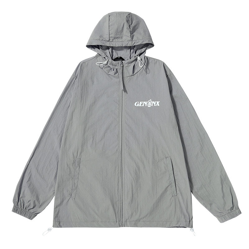 Four-fingered Star Lightning monogram print hooded thin coat sunshade skin coat