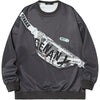 Hand-painted graffiti letters crossbody bag printed zipper space cotton off-shoulder hoodie