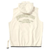 Meichao Mountain system waterproof woven fabric letter printed color stripes elastic rope clip hooded vest
