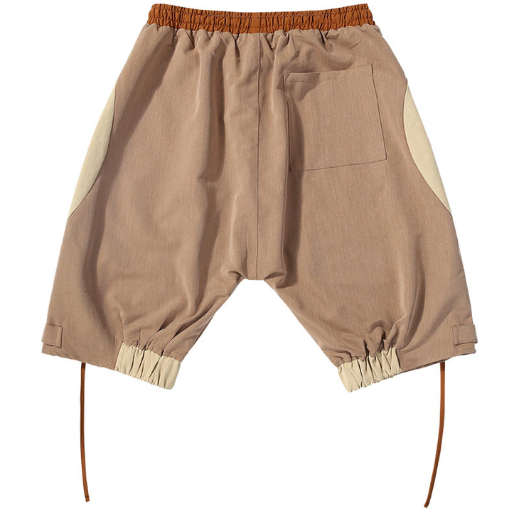 Splicing loose low crotch flying mouse pants five minutes casual shorts