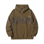 【GENANX2024NEW】Far infrared self-heating constant temperature American outdoor detachable cord mesh patchwork hoodie