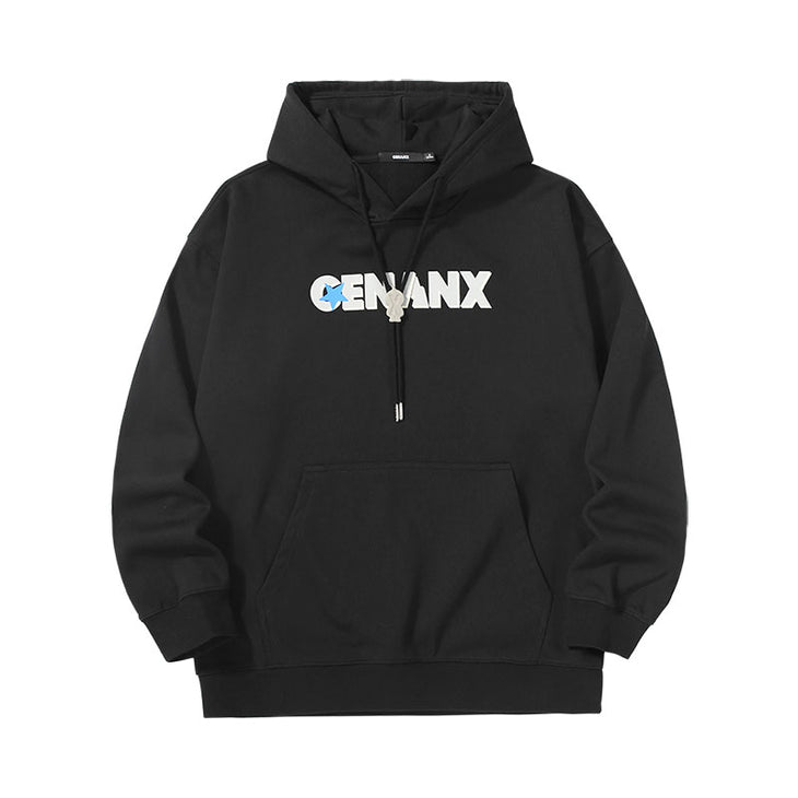 【GENANX2024NEW】Far infrared self-heating constant temperature jelly glue Star LOGO printed Golk heavy hoodie