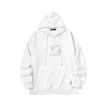 Three-dimensional letter decoration Lightning King applique cloth embroidered hooded shoulder drop cotton hoodie