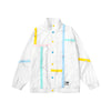Color contrast tape fun decorative loop elastic cord four buckle down cuff jacket