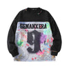 【GENANX2024NEW】Far-infrared self-heating constant temperature exotic material Mosaic letter printed round neck hoodie