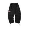 Cargo pocket alphabet embroidered stretch rope thick Korean fleece casual pants