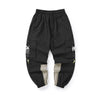 Cargo style color contrast stitching leg casual pants