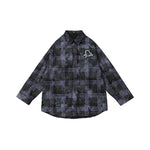 【GENANX2024NEW】Contrasting plaid Kinney silk print towel embroidered sleeved shirt