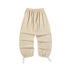 Simple basic solid color embroidered standard elastic rope buckle pant leg casual pants