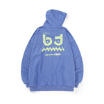 Mottled monogrammed hoodie with drawdown cuff ribbed cotton hoodie