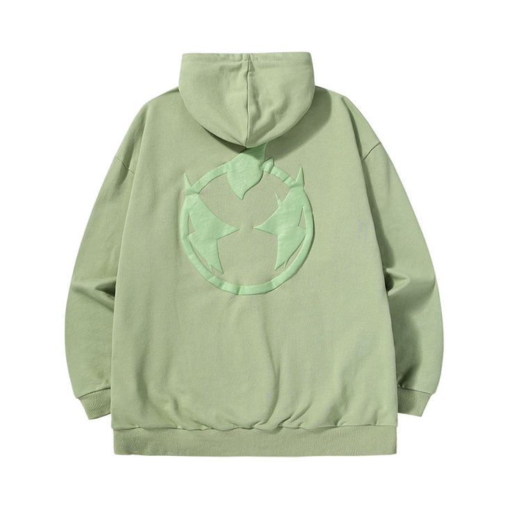 Multicolor printed steel letter hooded rotator sleeve kangaroo hood cotton hoodie