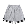 Simple basic small embroidered standard striped waffle lattice drawstring waist five-cent shorts