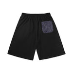 Patchwork multi-pocket zipper drawstring pant top five-cent shorts