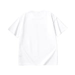 Street style English letter print loose sleeved cotton round neck T-shirt