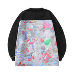 【GENANX2024NEW】Far-infrared self-heating constant temperature exotic material Mosaic letter printed round neck hoodie