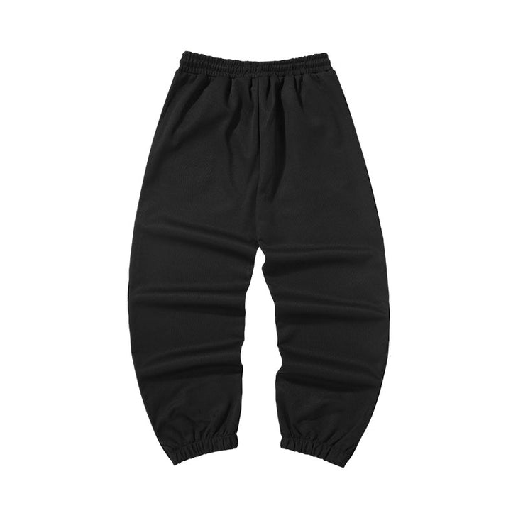 Street sports style letter label open and close self-adjusting laser buckle leg casual pants