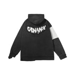 【GENANX2024NEW】Vintage printed applique fabric sleeved hoodie