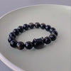 XXOFF Kucing Kepala Kucing Obsidian Beaded Couple Bracelet