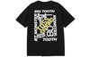 Street style English letter print loose sleeved cotton round neck T-shirt