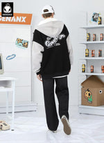 Graphic Embroidery Couple Padded Jacket