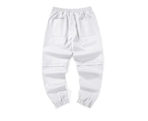 Light Gray Plain Pockets Casual Jogger Pants