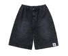Simple Style Loose Straight Black Gray Washed Denim Shorts