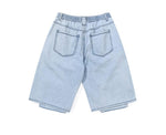 Vintage Denim Blue Straight Cargo Shorts