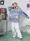 Daisy Jacquard Crew Neck Pullover Sweater