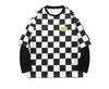 Fake Two Piece Checkerboard Sweatshirt