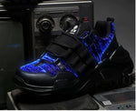 Cool Led Illuminated Print Lace-Up Shoes With Thick Bottom