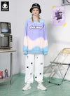 Embroidery Drawstring Elastic Waist Loose Sporty Pants