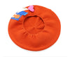 Orange Ribbon Patchwork Graphic Beret