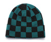 Checkerboard Logo Label Knitted Woolen Hat